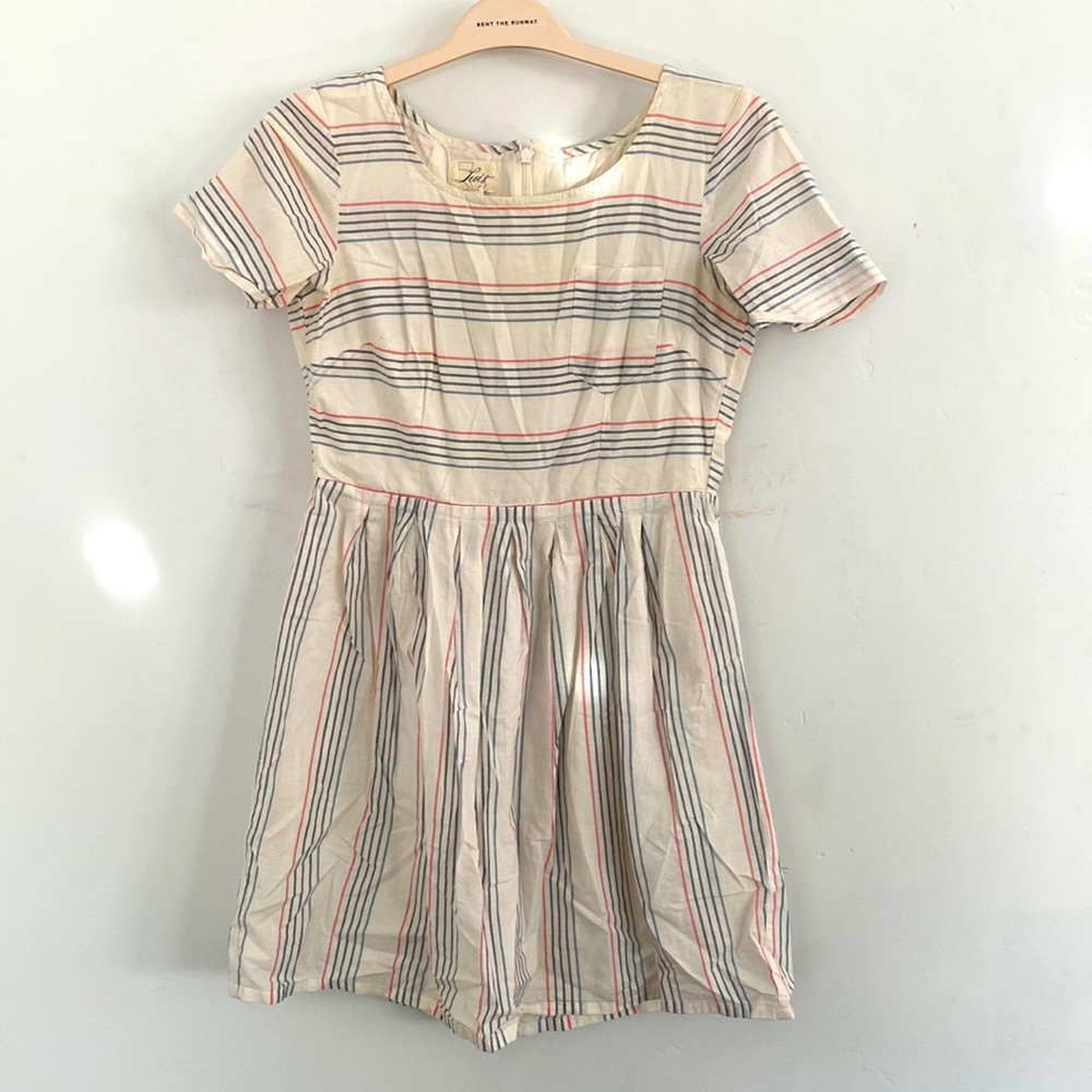 Levis Casual Cotton White Stripe Mini Dress